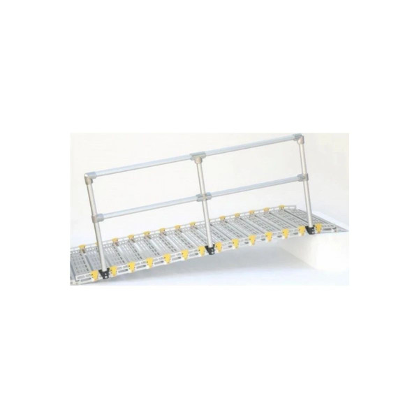 Roll-A-Ramp - 4040-4 - Aluminum Handrail Straight Ends, 4' Handrail, Fits Length: 6' & 7' Ramps