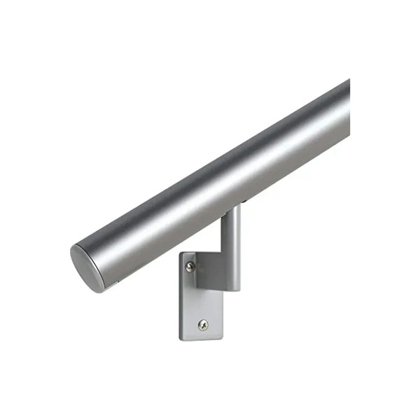 Roll-A-Ramp - 4040-5L - Anodized Aluminum Handrails - Style 2 Loop Ends (Rails Have Rounded End - Approx ) Also Available With On One Of Handrail Only - Ask For Details 5' W/ Ends.Fits Length: