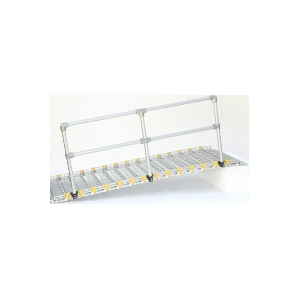 Roll-A-Ramp - 4040-8 - Aluminum Handrail Straight Ends, 8' Handrail, Fits Length: 10' & 11' Ramps