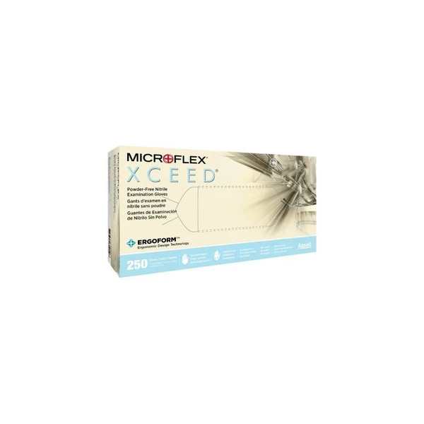 Microflex - Xceed - Xc-310-Xs - Exam Glove X - Small Nonsterile Nitrile Standard Cuff Length Textured Fingertips Blue Not Rated - Case/2500