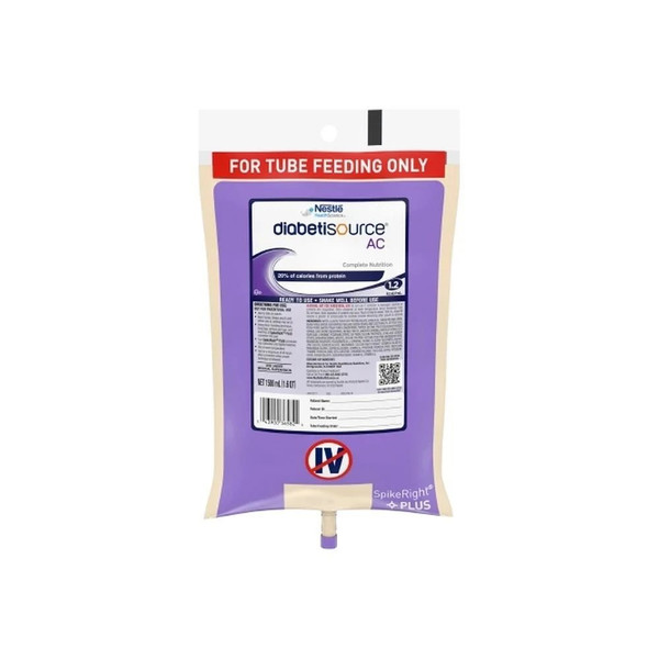 Nestle - Diabetisource AC - 10043900365838 - Tube Feeding Formula Unflavored Liquid Ready To Hang Prefilled Container 