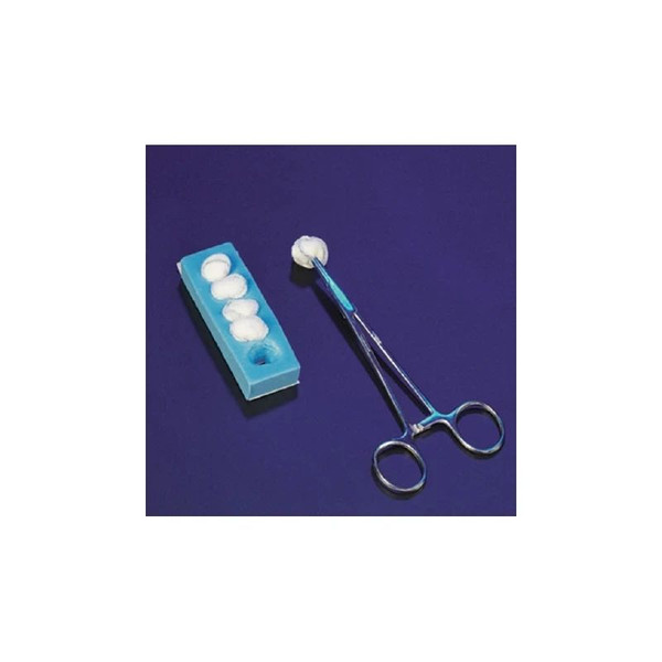 Deroyal - 30-112 - Surgical Cherry Dissector Sponge X - Ray Detectable 1/2 Inch Diameter 5 Count Foam Holder Sterile - Case/1