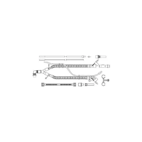 Medline - Conchasmart - Hud78024 - 780 - 24 - Ventilator Circuit Corrugated Tube 60 Inch Dual Limb Pediatric Without Breathing Bag Single Patient Use Heated - Case/20