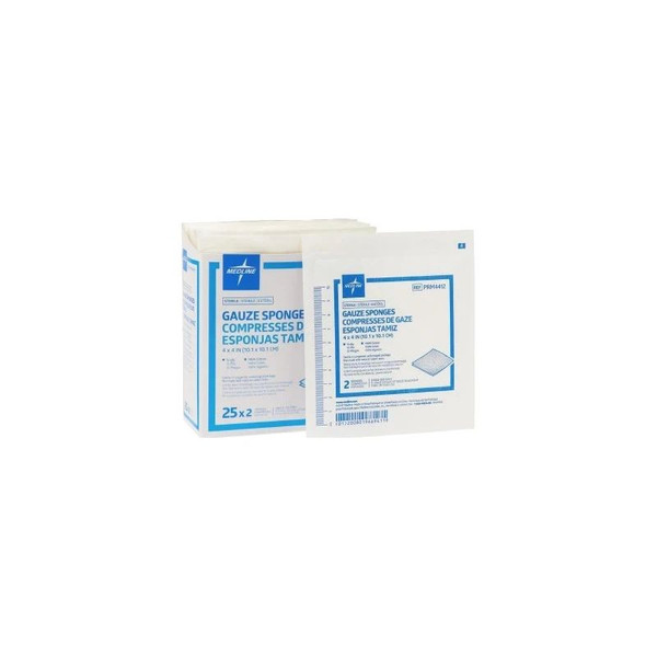 Medline - Prm4412 - Gauze Sponge 4 X Inch 2 Per Pack Sterile 12 - Ply Square - Case/600