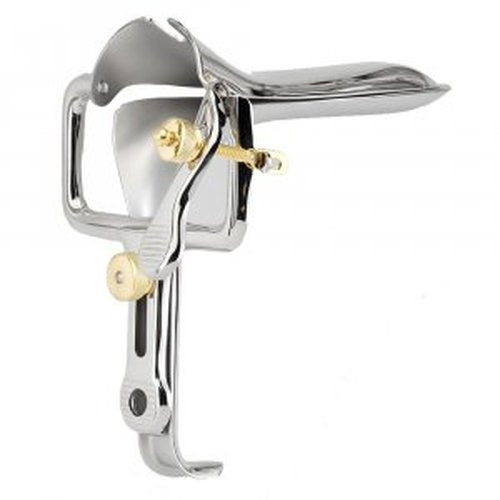 Medgyn - 030978 - Vaginal Speculum Vu - Max Graves Nonsterile Surgical Grade Titanium Coated Stainless Steel X - Long Double Blade Duckbill Reusable Without Light Source Capability - Each