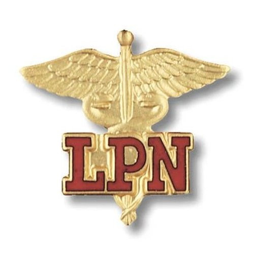 Prestige Medical - 1023 - Cloisonn&Eacute; Emblem Pins - Licensed Practical Nurse (Caduceus) - Each