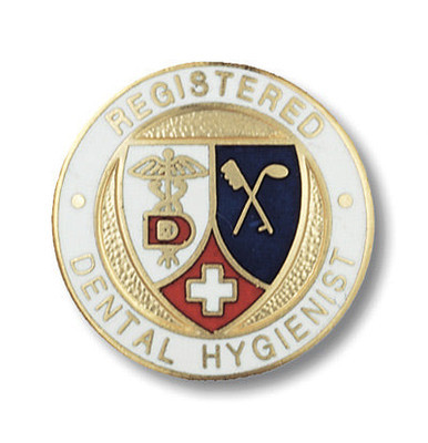 Prestige Medical - 1089 - Cloisonn&Eacute; Emblem Pins - Registered Dental Hygienist - Each