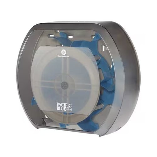 Georgia Pacific - Blue Ultra - 56602A - Consumer Toilet Tissue Dispenser Smoke Plastic Manual Pull 4 Roll Wall Mount - Case/1