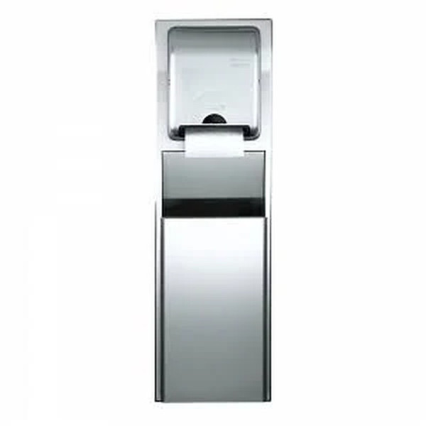 Georgia Pacific - 59451 - Consumer - Trash Can 9.6 Gal Wall Mount Satin Finish Stainless Steel Open Top - Each