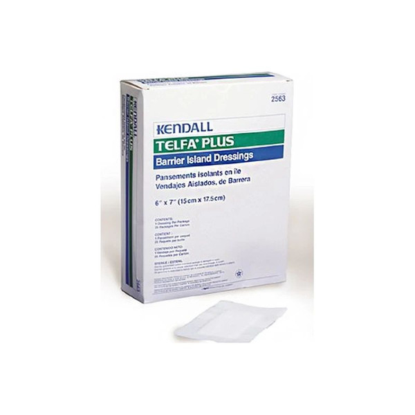 Cardinal Health - 2563 - Telfa Plus Barrier Island Dressing