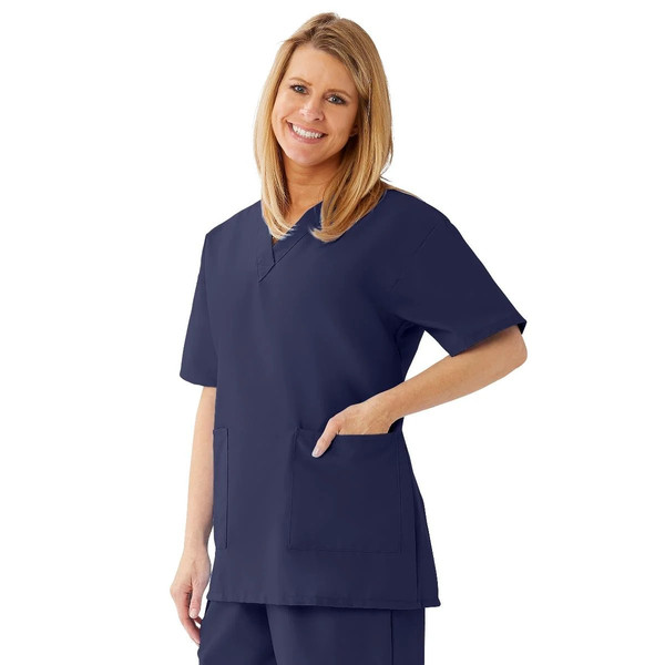 Medline - 893nntxxxl - Top,Scrub,Ladies,V-Neck,2pkt,Navy,3xl - Each