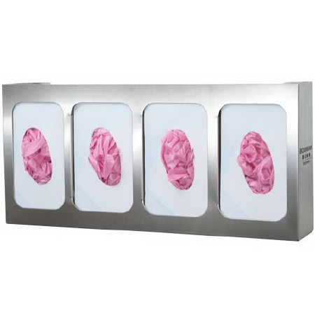 Bowman - Gs124 - Dispenser Glove Box Quad W/Dividers S/Stl - Each