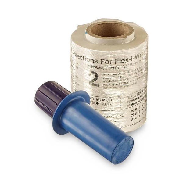 Fabrication Enterprises - Flex-I-Wrap - Z0-1802 - Plastic Film With Roller 6 Inch X 650 Foot Self - Adherent Closure Clear Nonsterile Standard Compression - Each