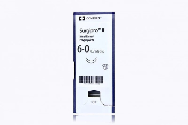 Cardinal Health - Surgipro Ii - Vp706X-2 - Nonabsorbable Suture With Needle Polypropylene Cv - 11 3/8 Circle Taper Point Size 6 - 0 Monofilament - Package/36