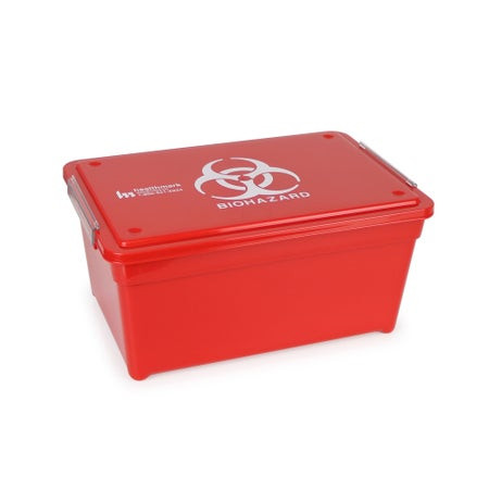 Healthmark - Sst105Rl - Tray, Instr Retrievial Solid Top W/Plastic Latch Red 10X7X6 - Each