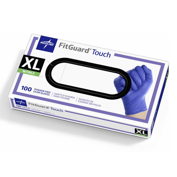 Medline - Fg100xlh - Fg Touch Nitrile Exam Gloves, 100ct, Xl - Carton/100