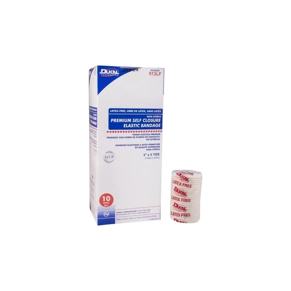 Dukal - 513Lf - Elastic Bandage, 3", Latex Free (Lf), Double Velcro