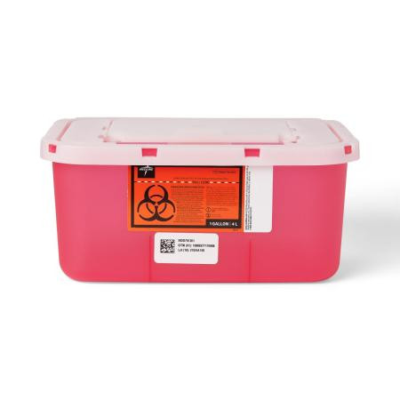 Medline - Mds701201 - Container,Sharps,1gal, Clr/Red,Wall/Free - Each
