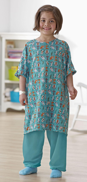 Medline - Mdt011485m - Pants,Pj,Ped,Pet Parade,Teal,M - Each