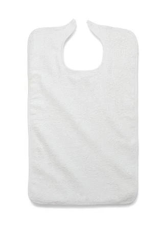 Medline - Mdtab3b30whi - Bib,Adult,Terry,Hook&lp,10 Oz,Wht,18x30 - Each