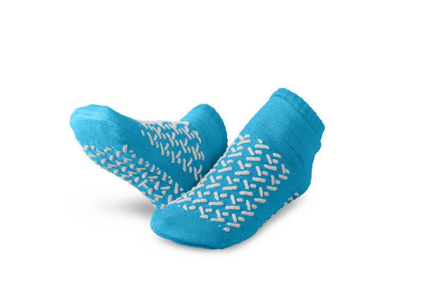 Medline - Mdtdbltreadth - Slipper,Double Tread,Teal,Toddler - Each
