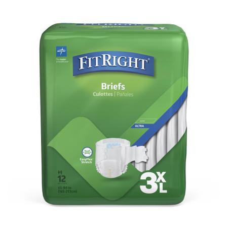 Medline - MTB084 - Brief, Bariatric Fitright Disp3Xlg 65-84 