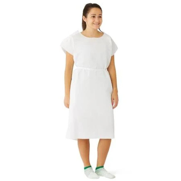 Medline - Non24355 - Gown,Patient,Deluxe,T/P/T,White,30x42" - Each