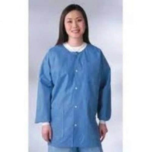 Medline - Nonrp600l - Jacket,Lab,Mltilyr,Knit Cuf/Colar,Blu,L - Each
