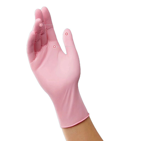 Medline - Pink2584 - Glove, Exam, Nitrile, Pink, Sense - Each