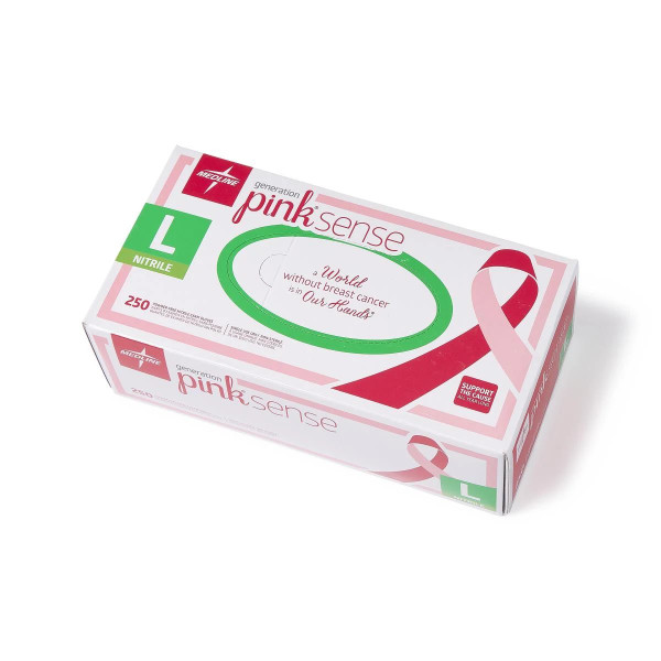 Medline - Pink2586H - Glove, Exam, Nitrile, Pink, Sense - Each