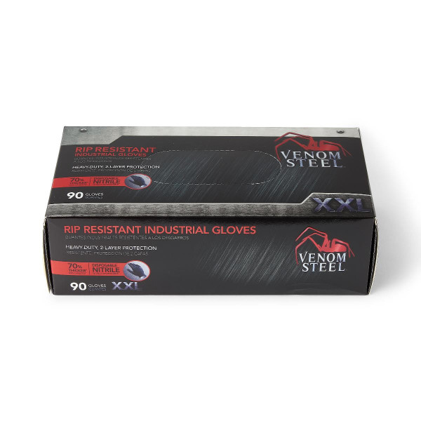 Medline - Ven6146nh - Glove,Ind,Nitrile,Blk/Wht,Pf,90ct,X - Carton/90