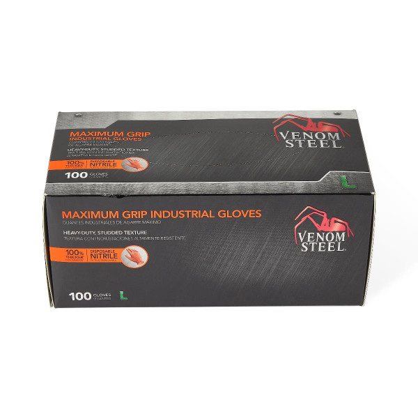 Medline - Ven6183H - Glove, Ind, Nit, Steel, Grip - Carton/100