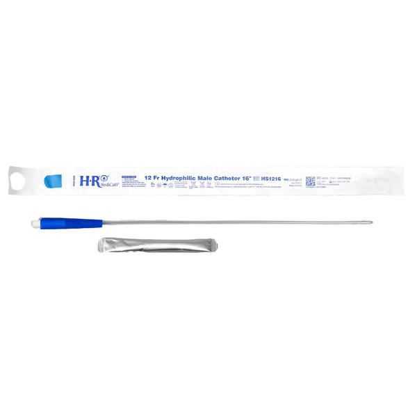Hr Healthcare - Hr Pharmaceuticals - HS1216S - Trucath Hydrophilic Intermittent Catheter, Touch-Free Sleeve, Soft Pvc, 12Fr, 16 Inch 