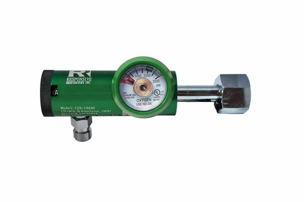 Responsive Respiratory - Oxygen Regulator - 120-1060C - W/ D.I.S.S - 0 - 15 Lpm - Cga 540 - Each