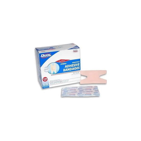 Dukal - Caliber - 7602 - Bandage, Flexible Fabric Adhesive Strips, Knuckle
