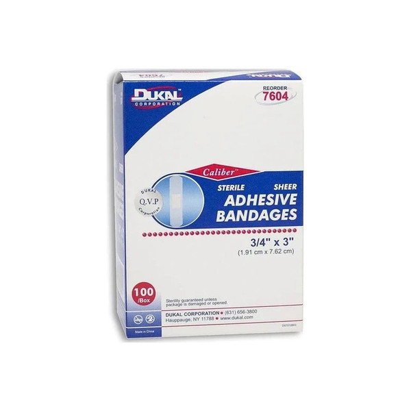 Dukal - Caliber - 7604 - Bandage, Sheer Adhesive Strips