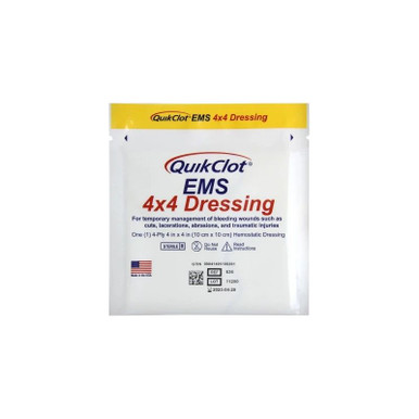 Quick Clot Inject Teleflex - QuickClot - 636 - Quik Clot Ems Hemostatic Dressing 4 X 4 ...
