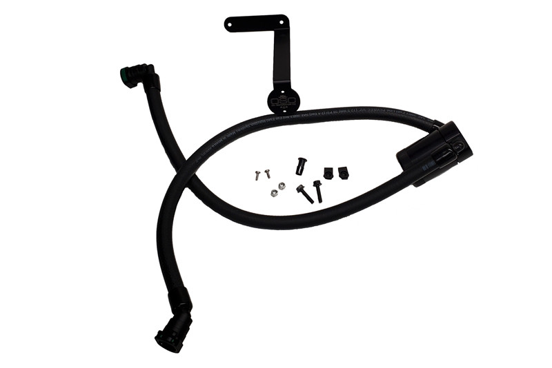 J&L Oil Separator 3.0 Passenger Side (2011-2026 F-150 - 2.7L; 3.5L EcoBoost; 2018-2021 Expedition 3.5L) showing bracket and hose layout.
