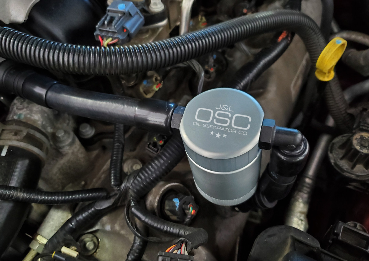 J&L Oil Separator 3.0 V2 Driver Side (2005-2010 Ford Mustang GT; Bullitt; Saleen) installed