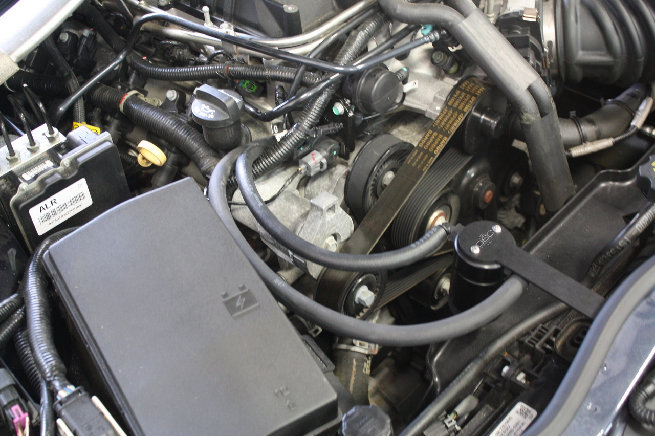 J&L Oil Separator 3.0 Passenger Side (2012-2015 Chevy Camaro ZL1 6.2L)J&L 3.0 OIL SEPARATOR (2012-2015 CAMARO ZL1 PASSENGER SIDE) installed