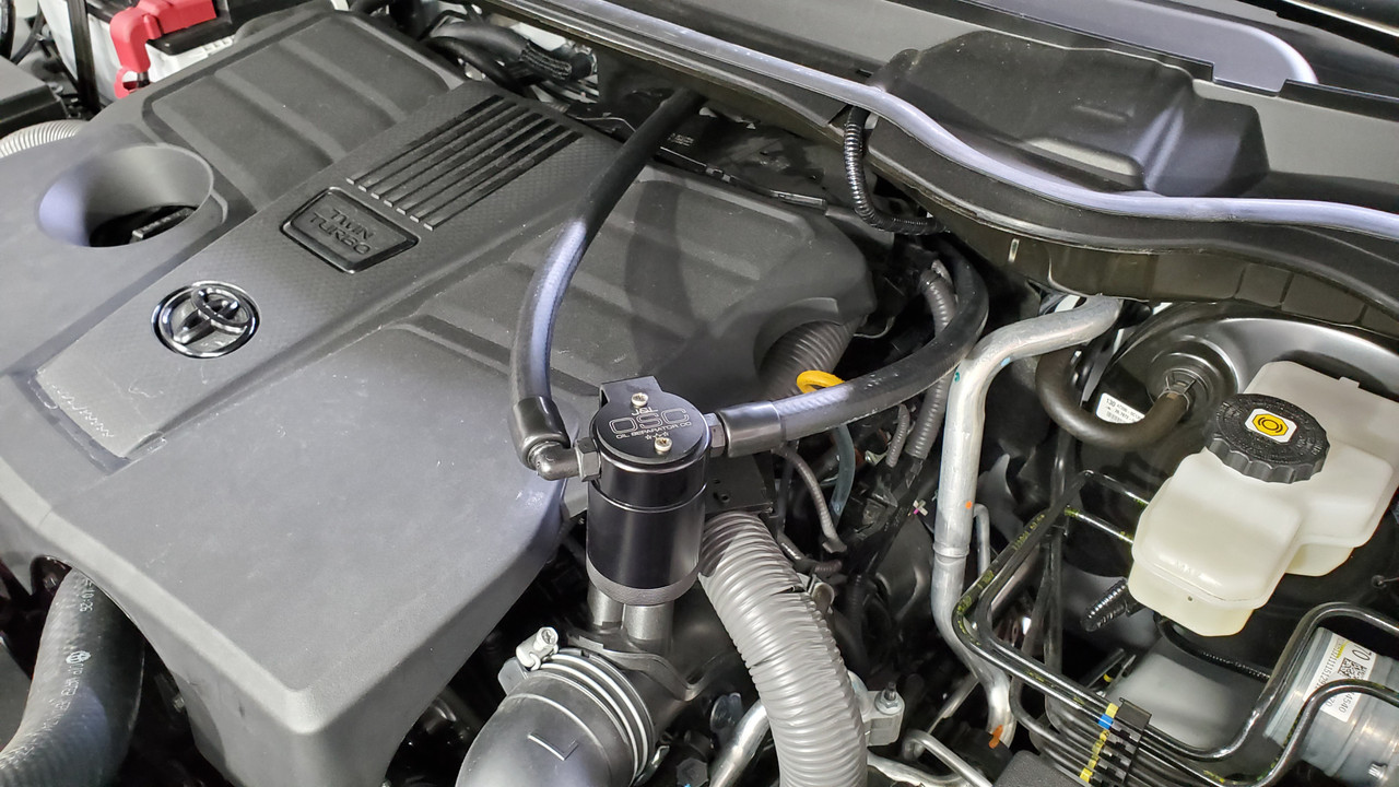 2022-2026 Toyota Tundra 3.5L Oil Separator install pictures