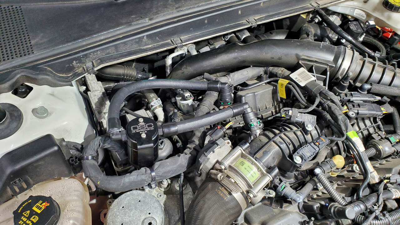 J&L Oil Separator 3.0 Passenger Side (2017-2020 Lincoln Continental & MKZ 3L EcoBoost ) installed