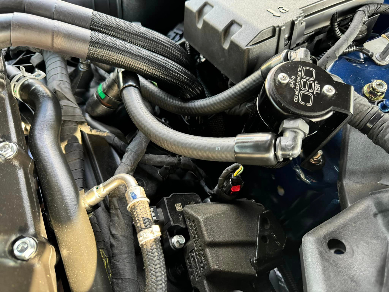 J&L Oil Separator PCV Side 2024–2026 Ford Mustang GT with Whipple