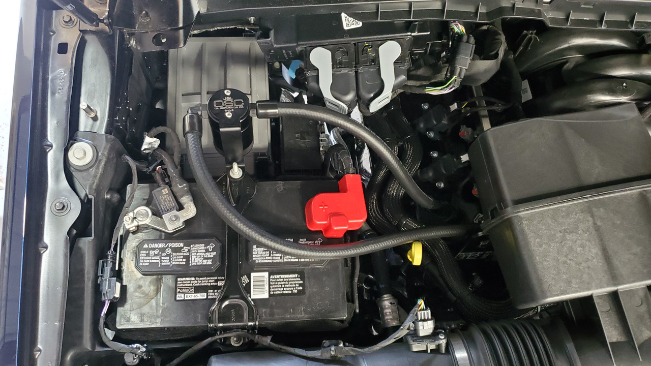 J&L Oil Separator 3.0 Passenger Side (2023-2026 Ford F-250;F-350 6.8L, 7.3L) installed