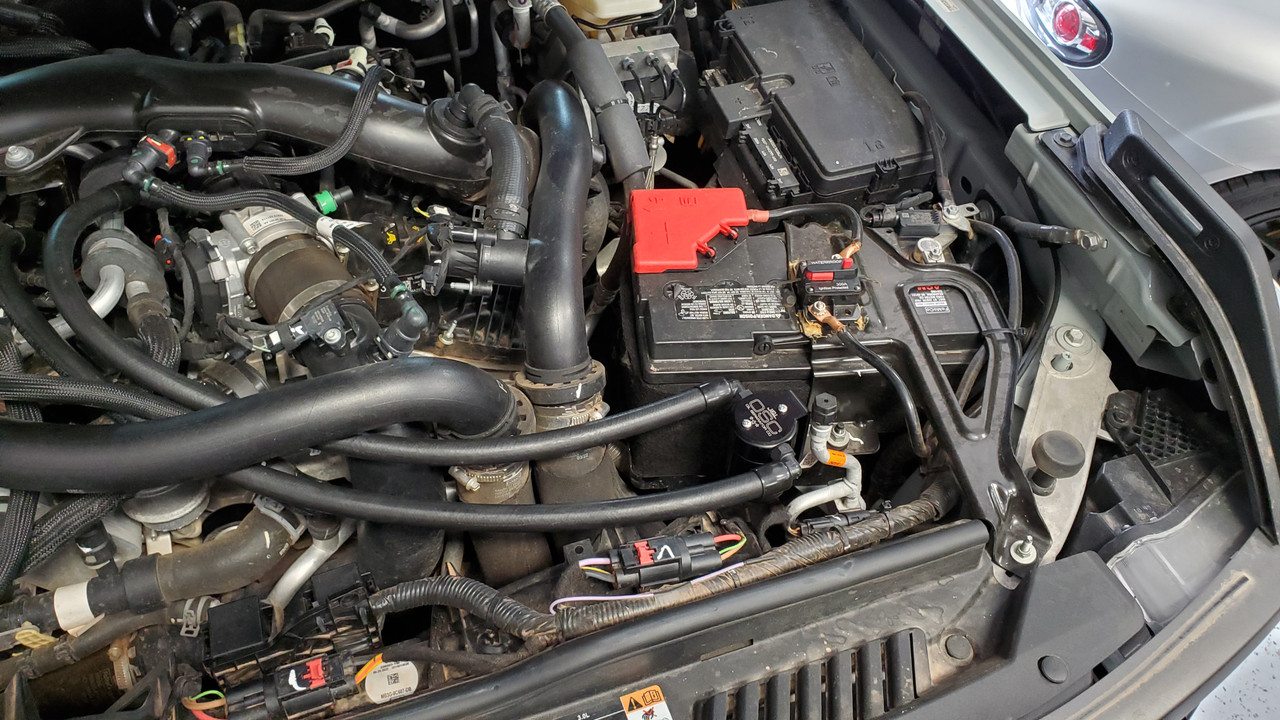 J&L Oil Separator 3.0 PCV Side (2022-2025 Ford Bronco Raptor 3.0L) kit in the engine bay.