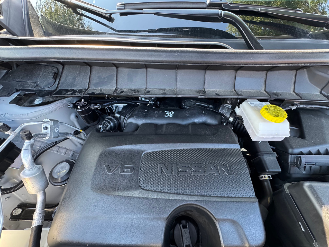 J&L Oil Separator 3.0 PCV Side (2022-2025 Nissan Pathfinder; 2022-2024 Infiniti QX60 3.5L)  kit fully installed in the engine bay.