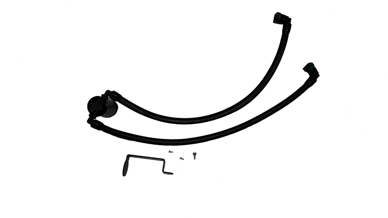 J&L Oil Separator 3.0 PCV Side (2023-2025 Chevrolet Corvette Z06 Coupe) quick-connect fittings.