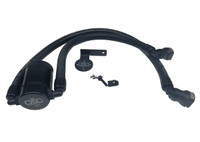 J&L Oil Separator 3.0 Driver Side (2011-2017 F-150 - 5.0L; 6.2L/SVT Raptor, 5.0L & 6.2L/SVT Raptor with Roush Supercharger) showing bracket and hose layout.