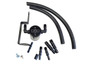 J&L Oil Separator 3.0, Passenger Side (1999-2004 Ford Mustang GT; 2001 Ford Mustang Bullitt) showing bracket and extended hose setup layout.