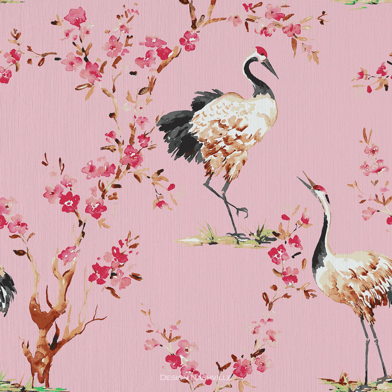 Talking Cranes cherry blossom